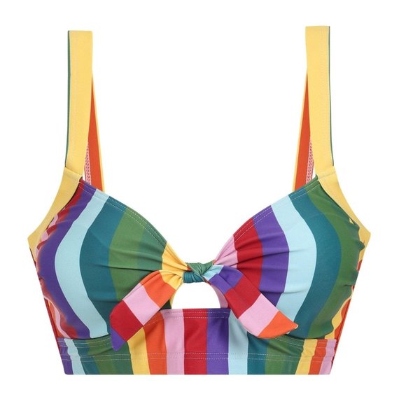 Collectif Other - Collectif Rainbow Stripes Swim Top